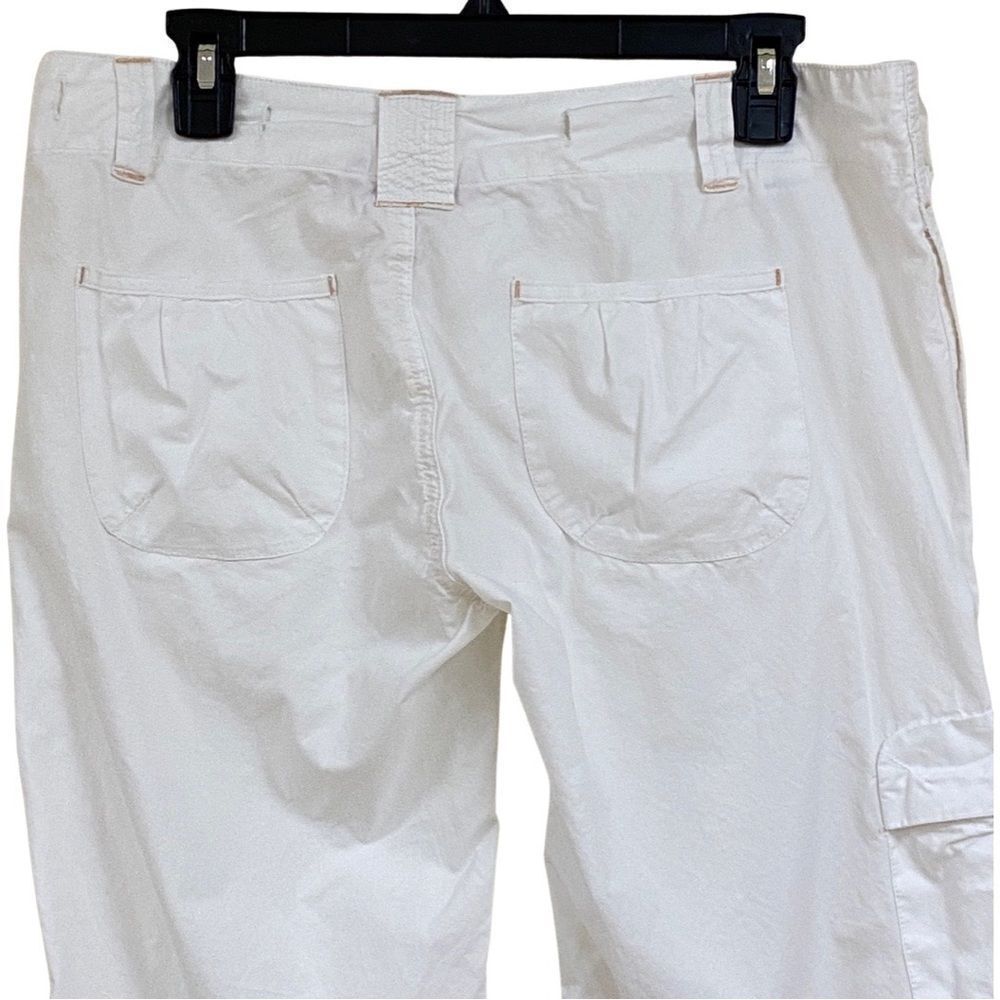 TALL GIRLS ALERT!! BCBG White Y2K Low-Rise Cargo Parachute Pants Sz 8 TALL - Picture 6 of 10